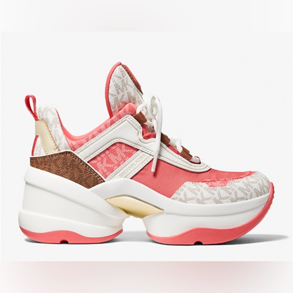 Almost New Michael Kors women  Olympia Trainers – Size 8.5 !